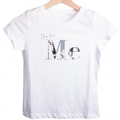 name t-shirt con stampa sul davanti b.na mod.nkffia